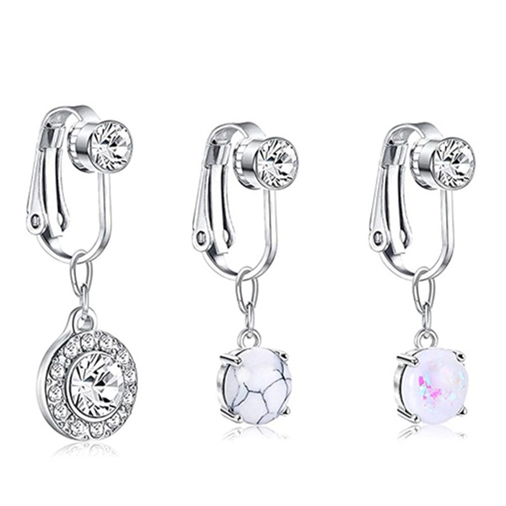 Body Jewelry Belly Button Rings - Fashion Women Clip On Earrings Cartilage