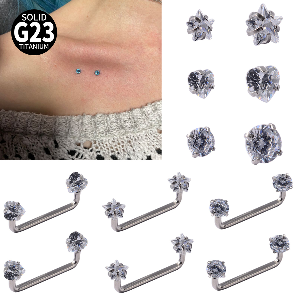 Body Jewelry Implants - 3-1PCS Implant Grade Titanium Microdermal Surface