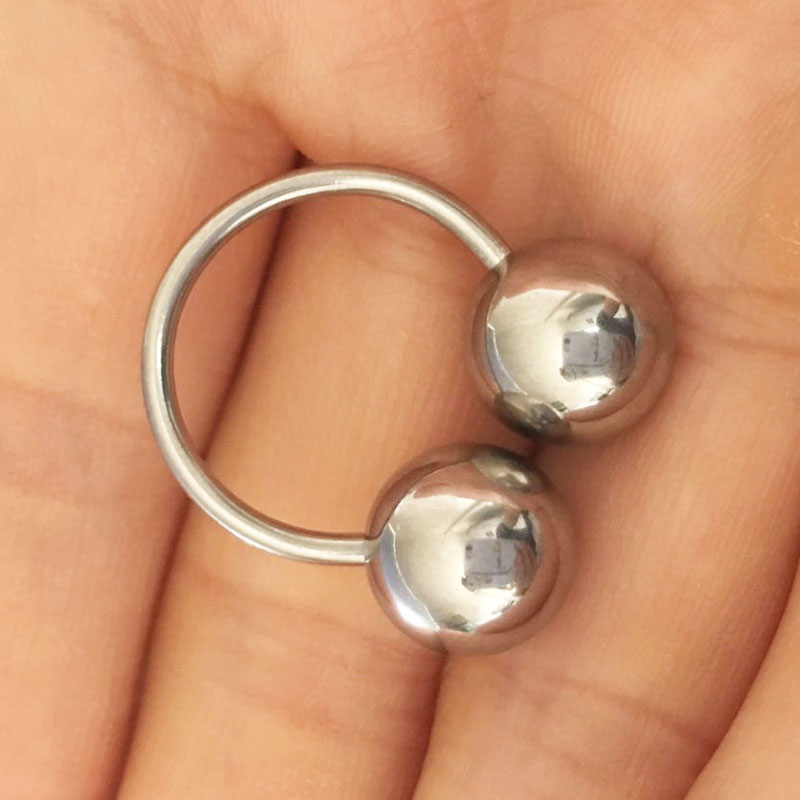 Big Ball Stainless Steel Barbe - Nipple Bar Curved 评论和价格