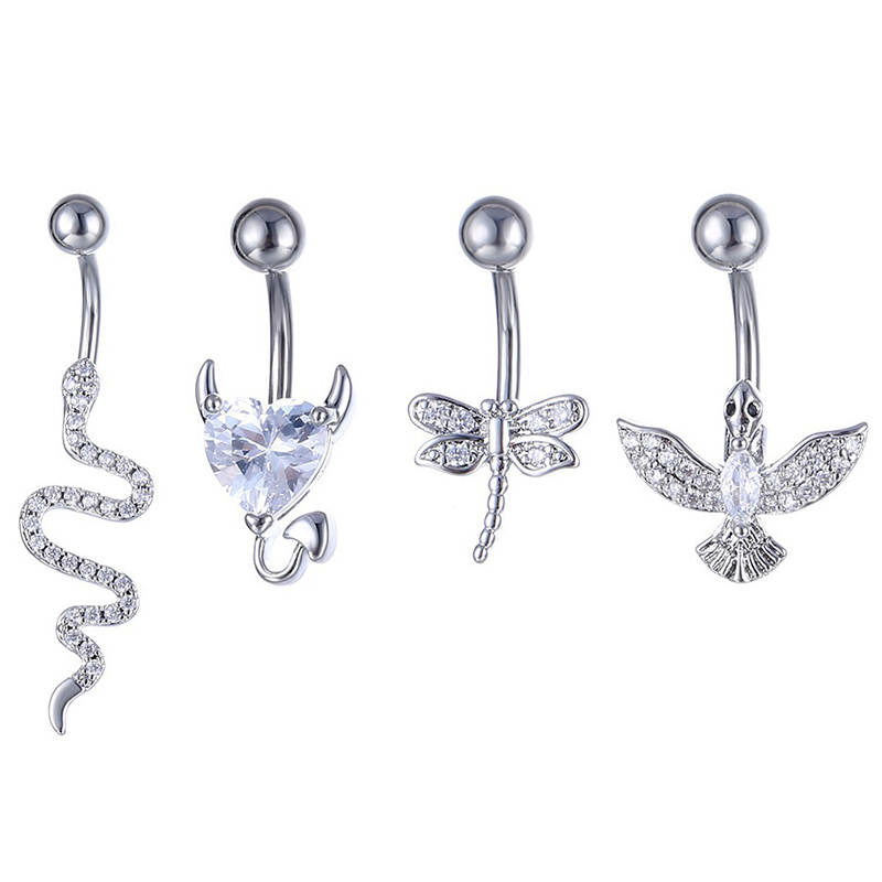 Crystal Belly Button Ring Anim - Body Jewelry Belly Button Rings 评论和价格
