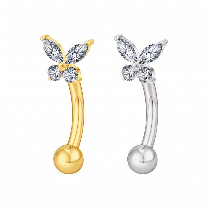 ASTM F136 Titanium Tiny Butter - Body Jewelry Vertical Labret 评论和价格