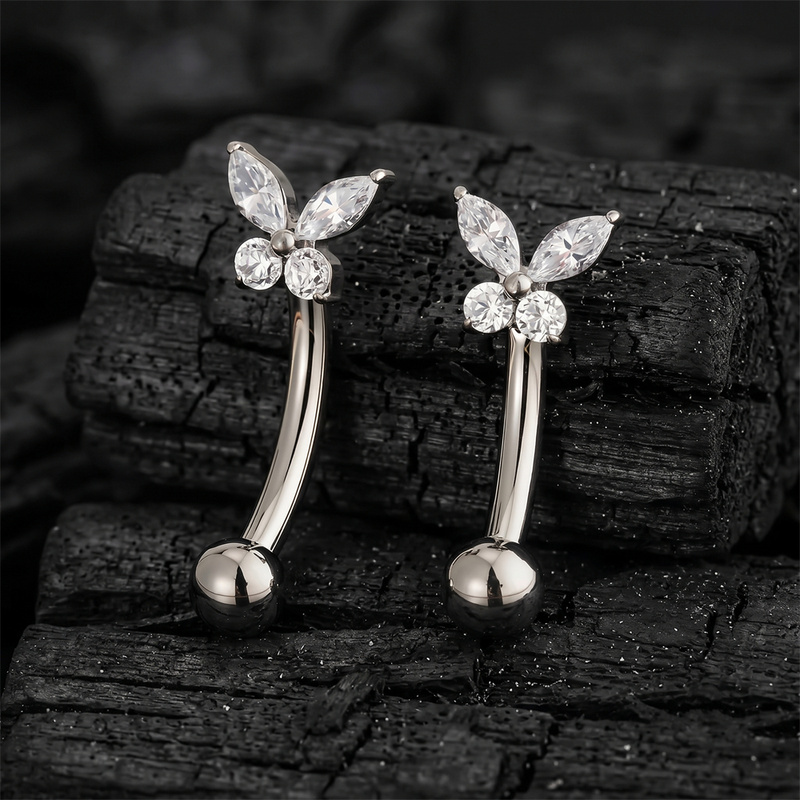 ASTM F136 Titanium Tiny Butter - Body Jewelry Vertical Labret 评论和价格