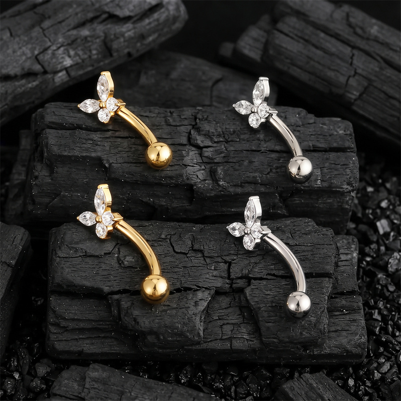 ASTM F136 Titanium Tiny Butter - Body Jewelry Vertical Labret 评论和价格