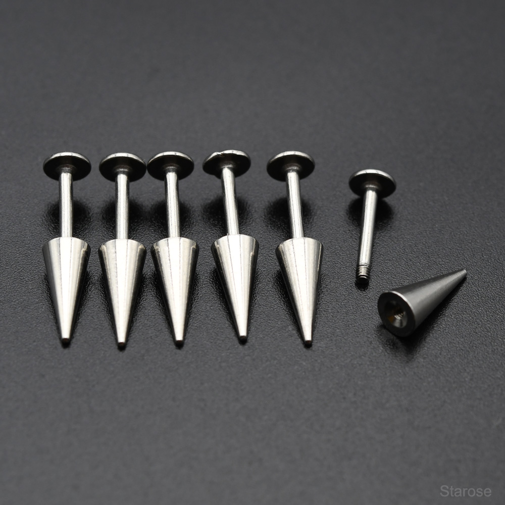 Starose 2Pcs Gothic Cone Stain - Body Jewelry Vertical Labret 评论和价格