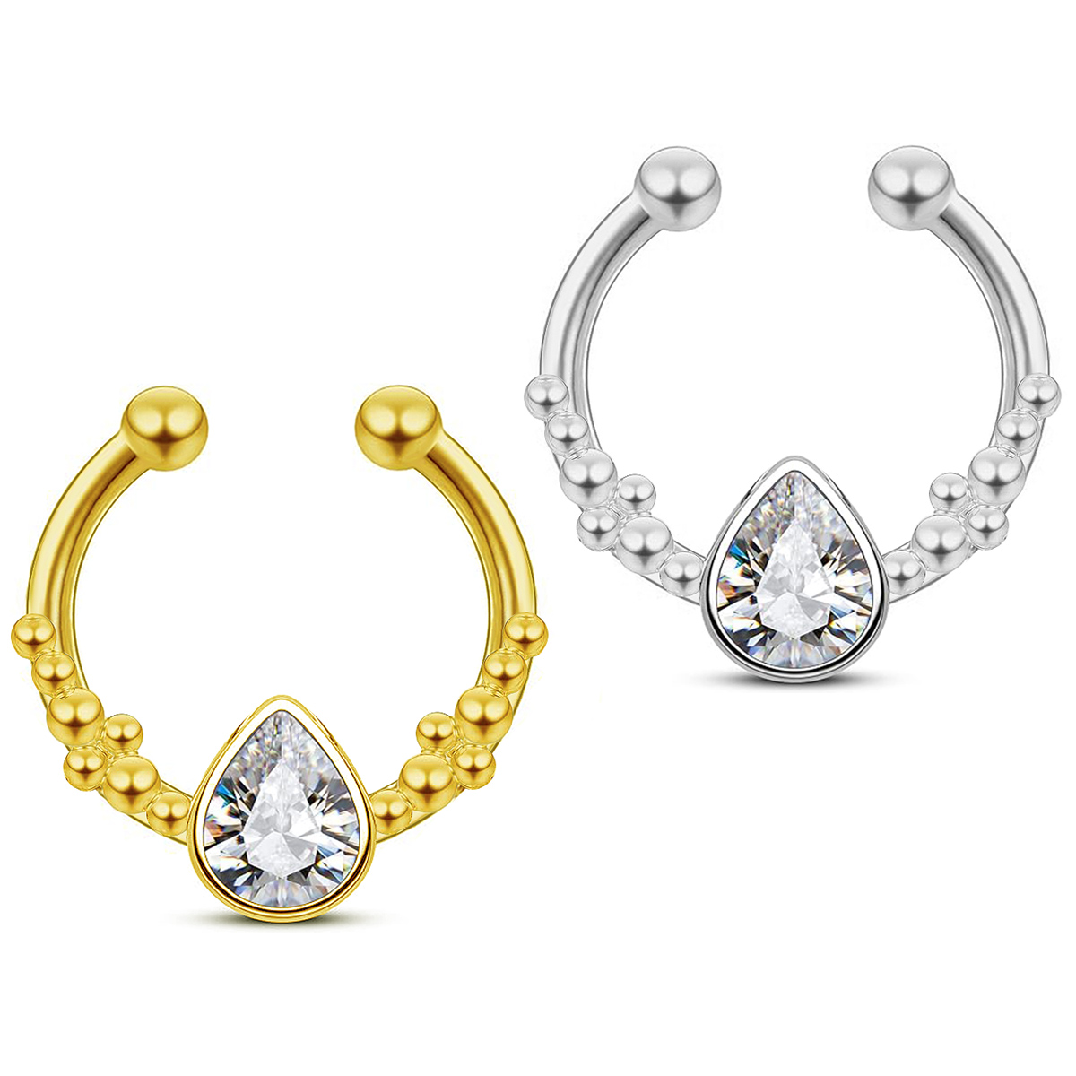 316L Stainless Steel Septum Cl - Helix Cartilage Ring 评论和价格