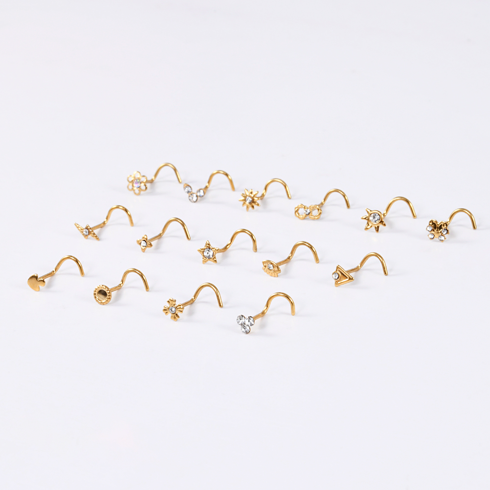 1-15PCS Stainless Steel Nose S - Body Jewelry Etc 评论和价格