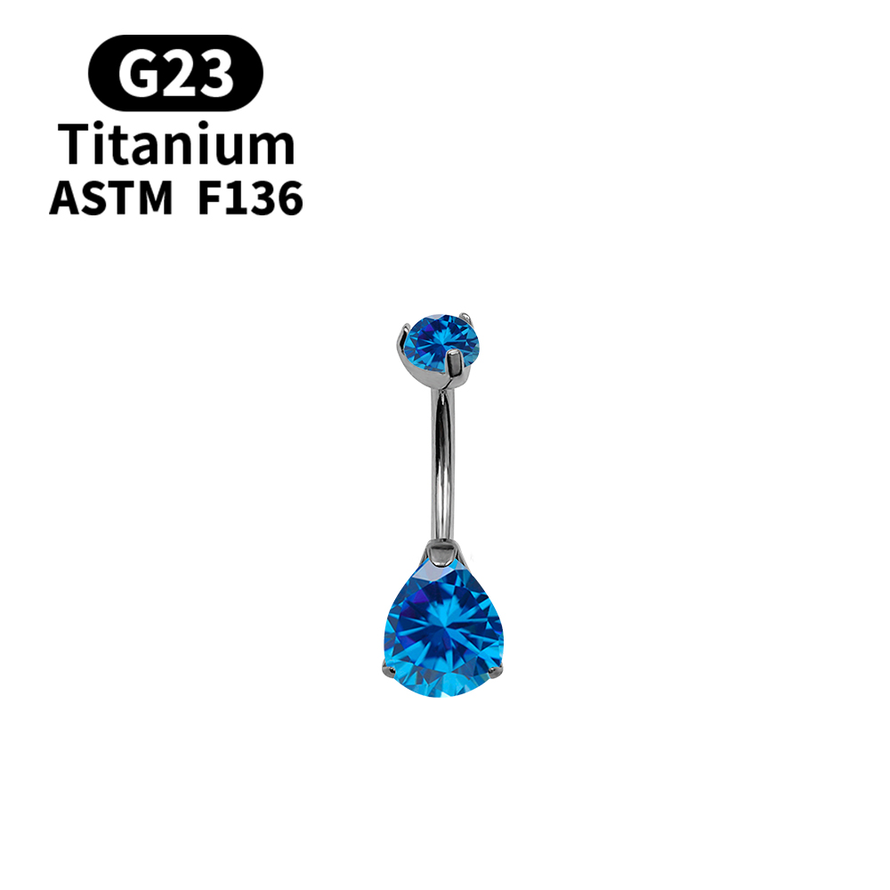 14G Navel Piercing Belly Butto - Belly Bar Titanium 评论和价格