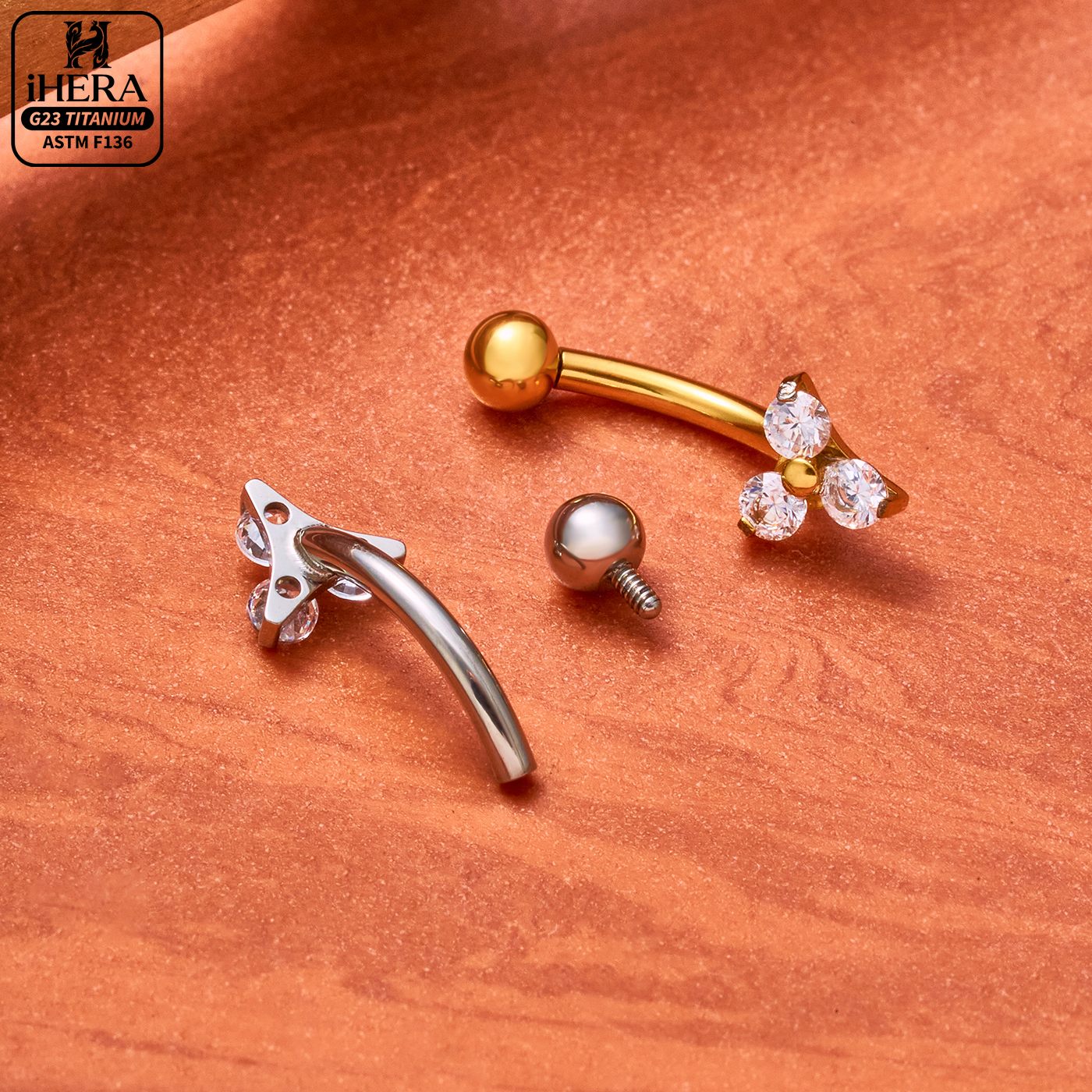 Screw Ball F136 Titanium Pierc - Body Jewelry Vertical Labret 评论和价格