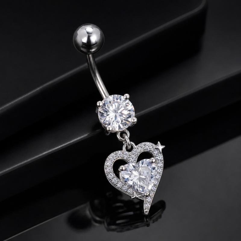 Surgical Steel Dangle Belly Bu - Body Jewelry Belly Button Rings 评论和价格