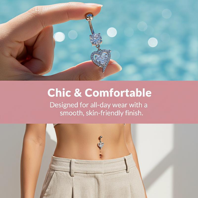 Surgical Steel Dangle Belly Bu - Body Jewelry Belly Button Rings 评论和价格