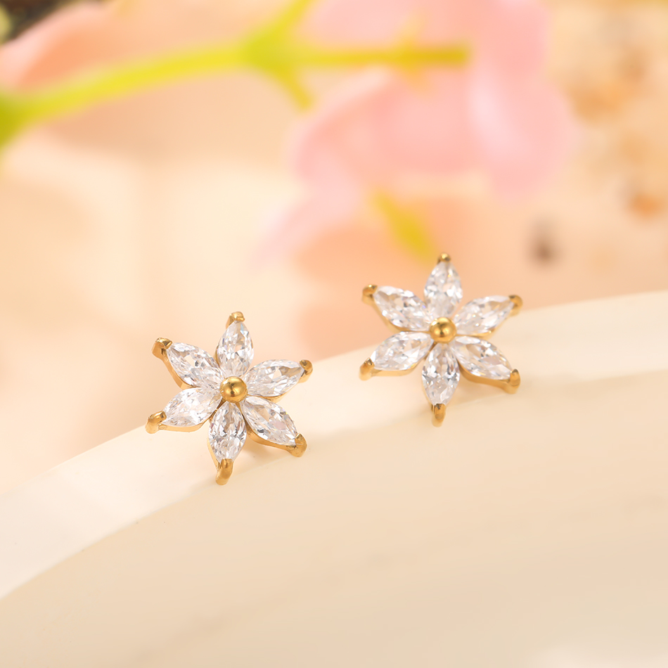 1/5PCS Titanium Crystal Flower - Belly Bar Titanium 评论和价格