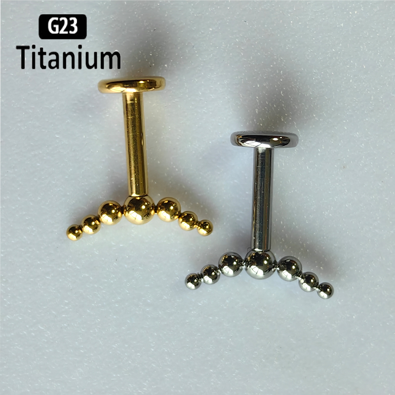 G23 Titanium Piercing 7pcs Bal - Body Jewelry Vertical Labret 评论和价格