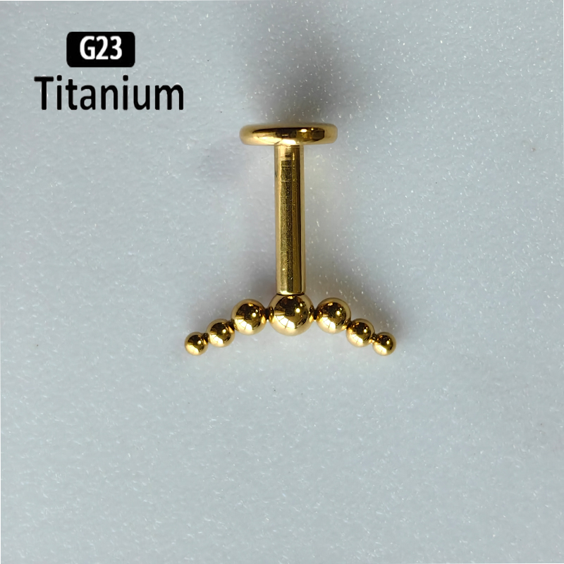 G23 Titanium Piercing 7pcs Bal - Body Jewelry Vertical Labret 评论和价格