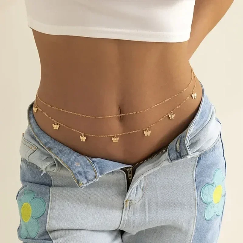 New Charm Sexy Double Layer Bu - Body Jewelry Waist Chains 评论和价格