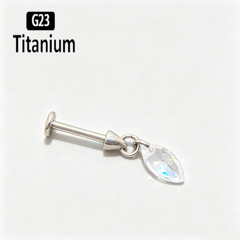 G23 Titanium Piercing Vertical - Body Jewelry Vertical Labret 评论和价格