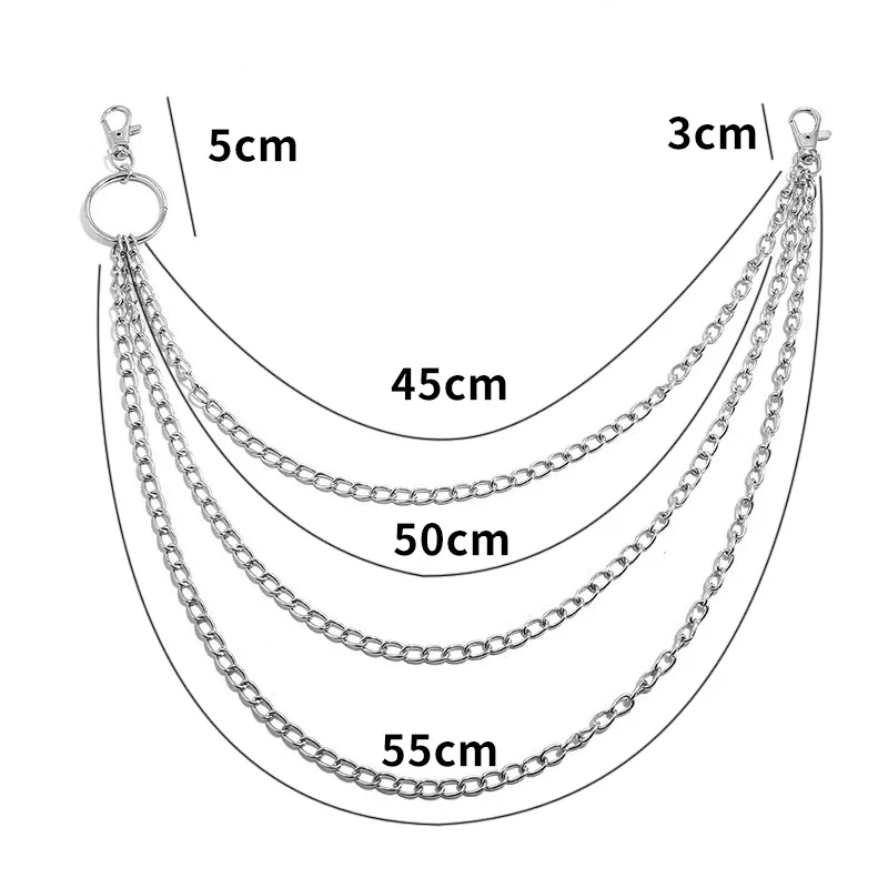 Layer Metal Belt Chain Punk Ho - Body Jewelry Waist Chains 评论和价格