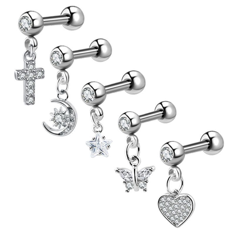 (.) Zircon Earrings Helix Ear  - Helix Cartilage Ring 评论和价格