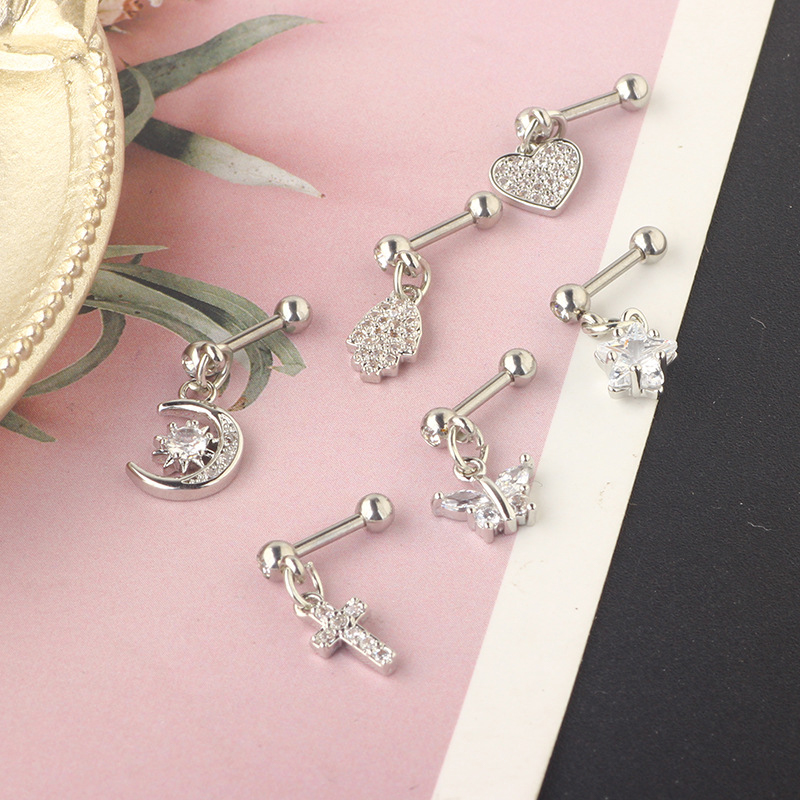(.) Zircon Earrings Helix Ear  - Helix Cartilage Ring 评论和价格