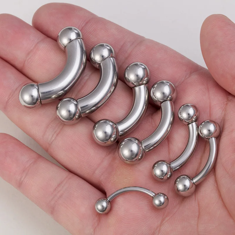 1pc Big size Stainless Steel C - Nipple Bar Curved 评论和价格