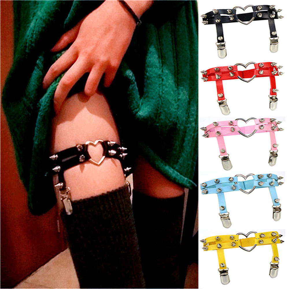 1Pcs Women Punk Goth Heart PU  - Body Jewelry For Sale 评论和价格