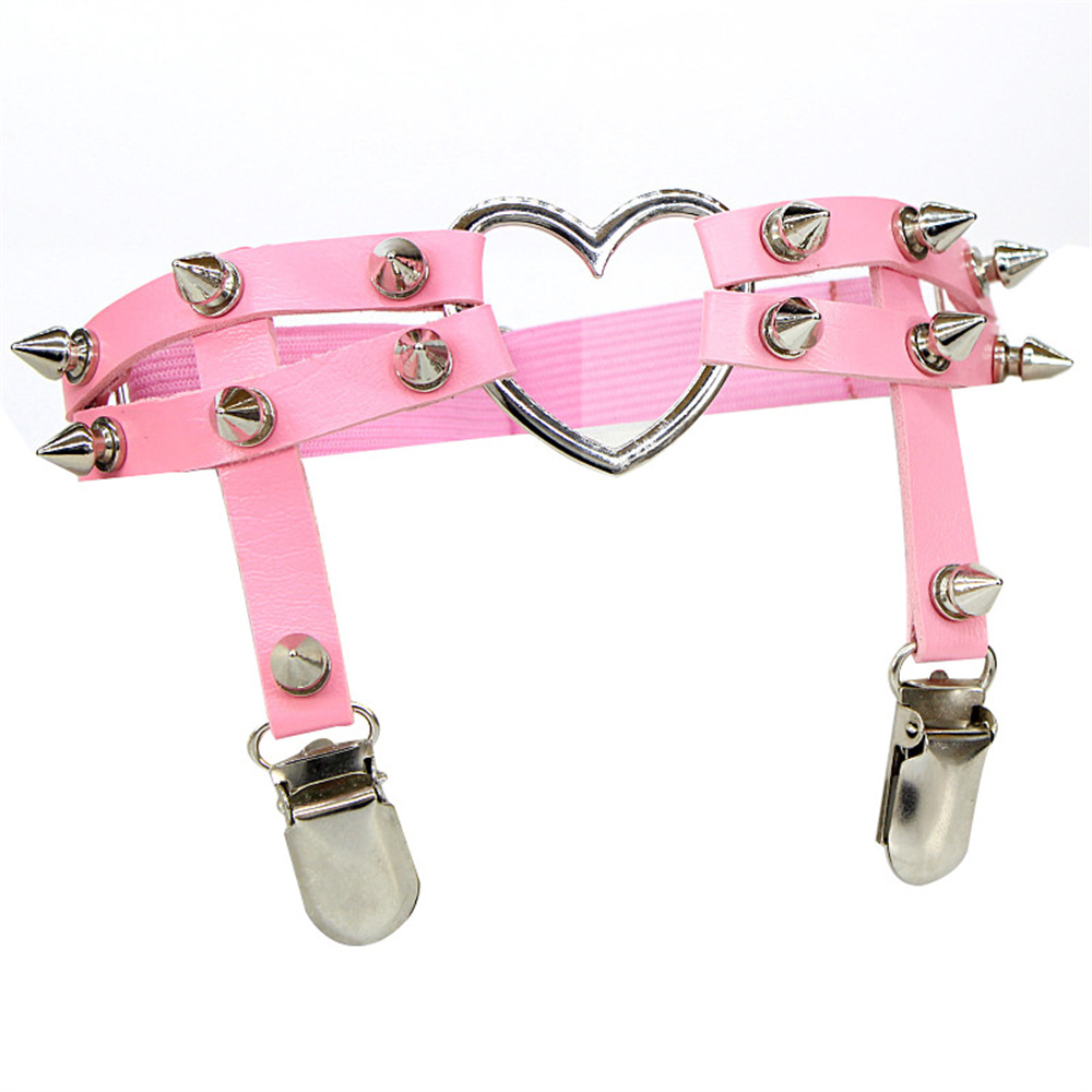 1Pcs Women Punk Goth Heart PU  - Body Jewelry For Sale 评论和价格