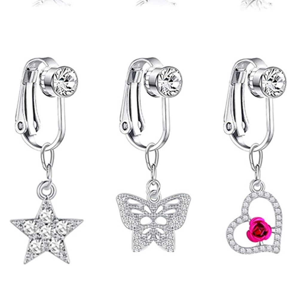 Accessories Clip On Earrings C - Body Jewelry Belly Button Rings 评论和价格