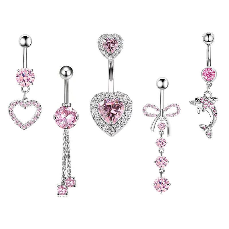 1PCS Pink Crown Belly Button R - Body Jewelry Belly Button Rings 评论和价格