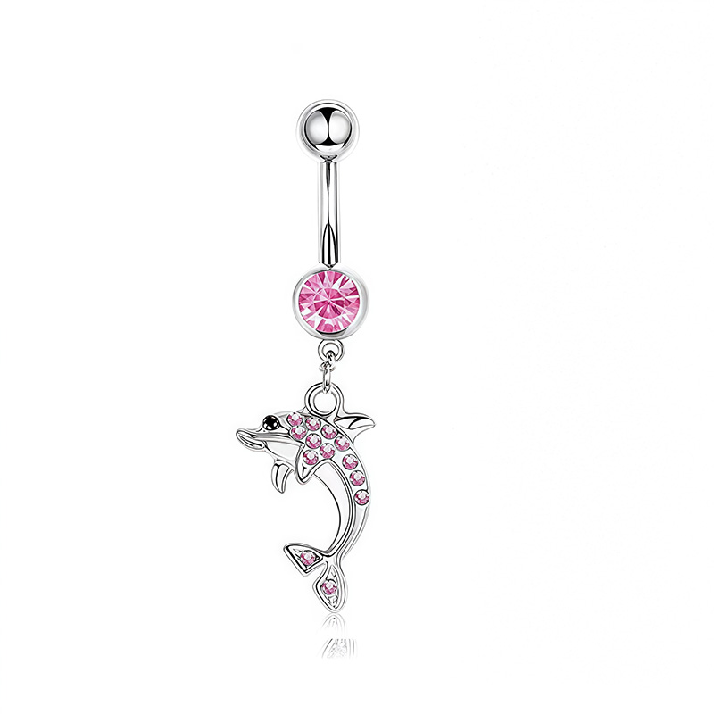 1PCS Pink Crown Belly Button R - Body Jewelry Belly Button Rings 评论和价格