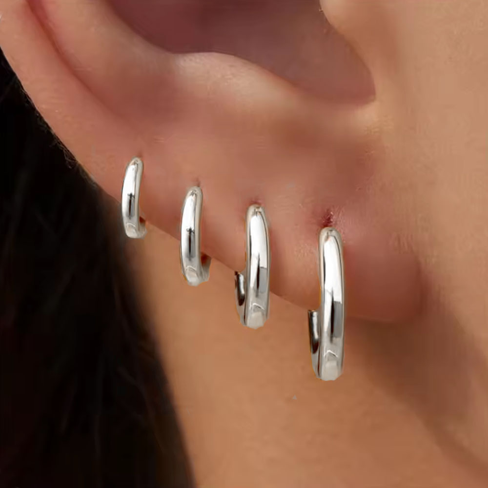4Pairs/4Pcs Stainless Steel Ci - Helix Cartilage Ring 评论和价格