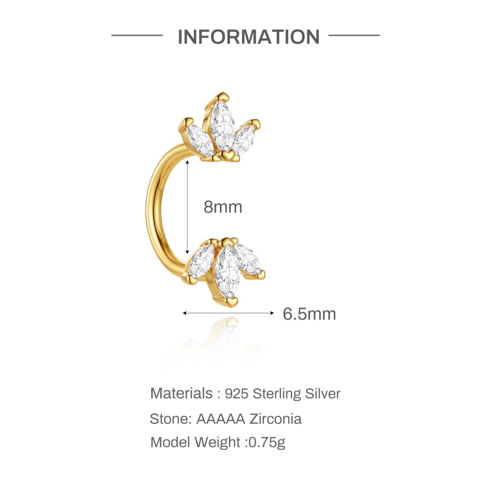 CANNER 1PC 925 Sterling Silver - Helix Cartilage Ring 评论和价格