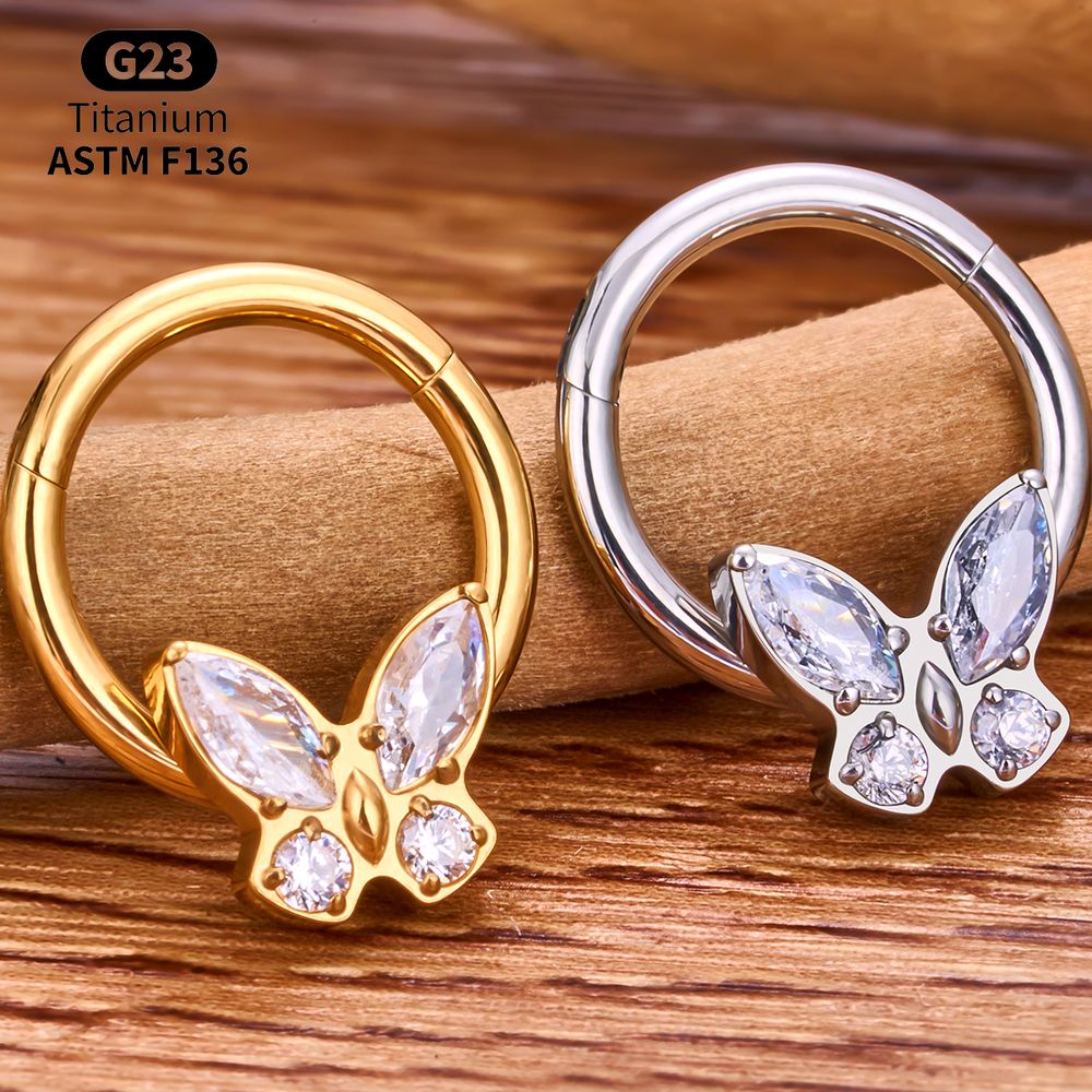 G23 Titanium Clicker Hoop Lot  - Body Jewelry Vertical Labret 评论和价格