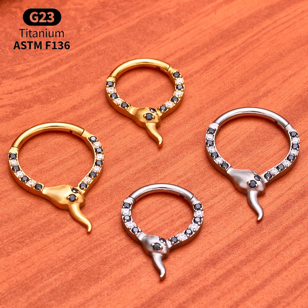 G23 Titanium Clicker Hoop Lot  - Body Jewelry Vertical Labret 评论和价格