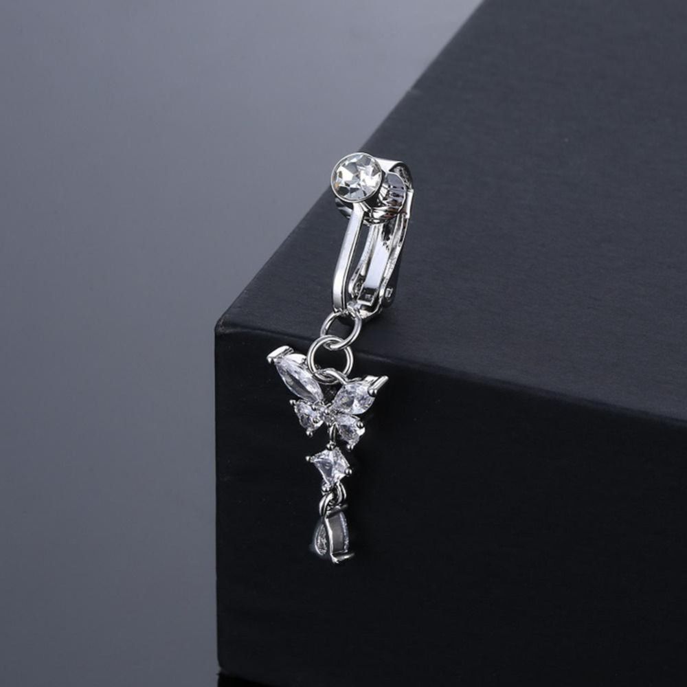 Butterfly Design Clip On Belly - Body Jewelry Belly Button Rings 评论和价格