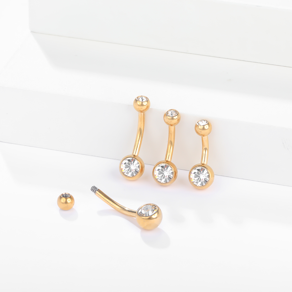 1Pc G23 Titanium Belly Button  - Belly Bar Titanium 评论和价格