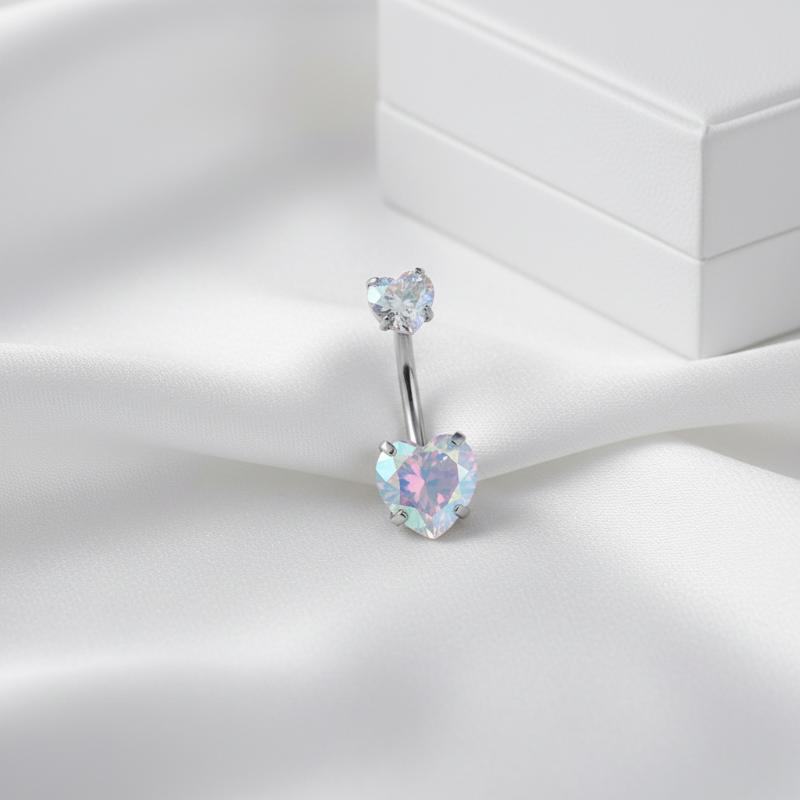 Stainless Steel Crystal Belly  - Body Jewelry Belly Button Rings 评论和价格