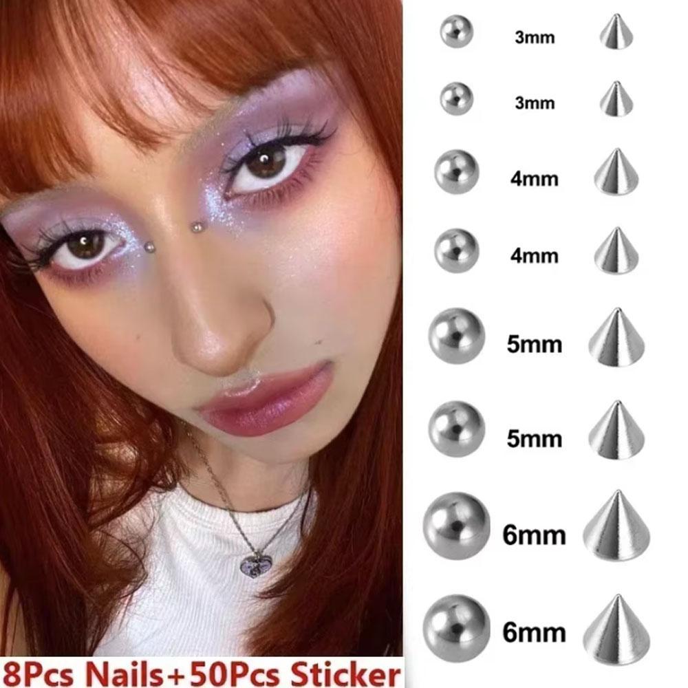 58-180pcs Set Non Piercing Lip - Body Jewelry Belly Button Rings 评论和价格