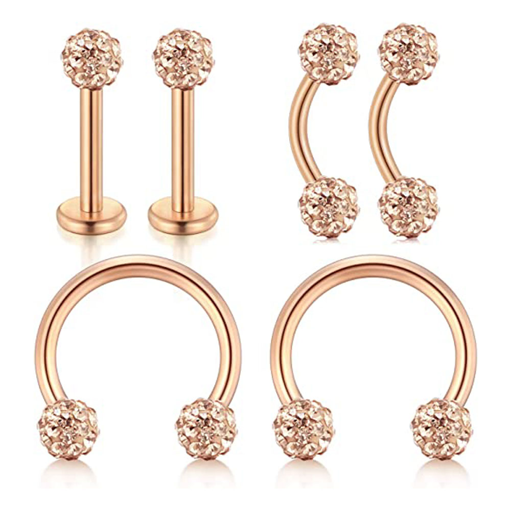 16G Forwards Helix Conch Rook  - Body Jewelry Vertical Labret 评论和价格