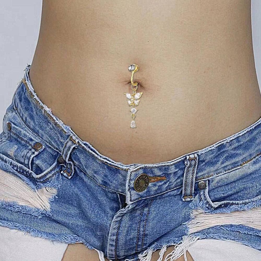 Butterfly Design Clip on Belly - Body Jewelry Belly Button Rings 评论和价格