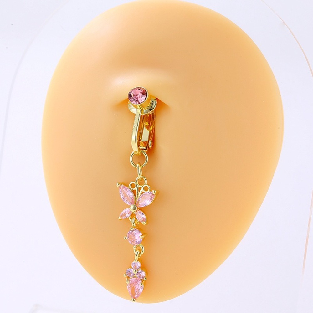 Butterfly Design Clip on Belly - Body Jewelry Belly Button Rings 评论和价格
