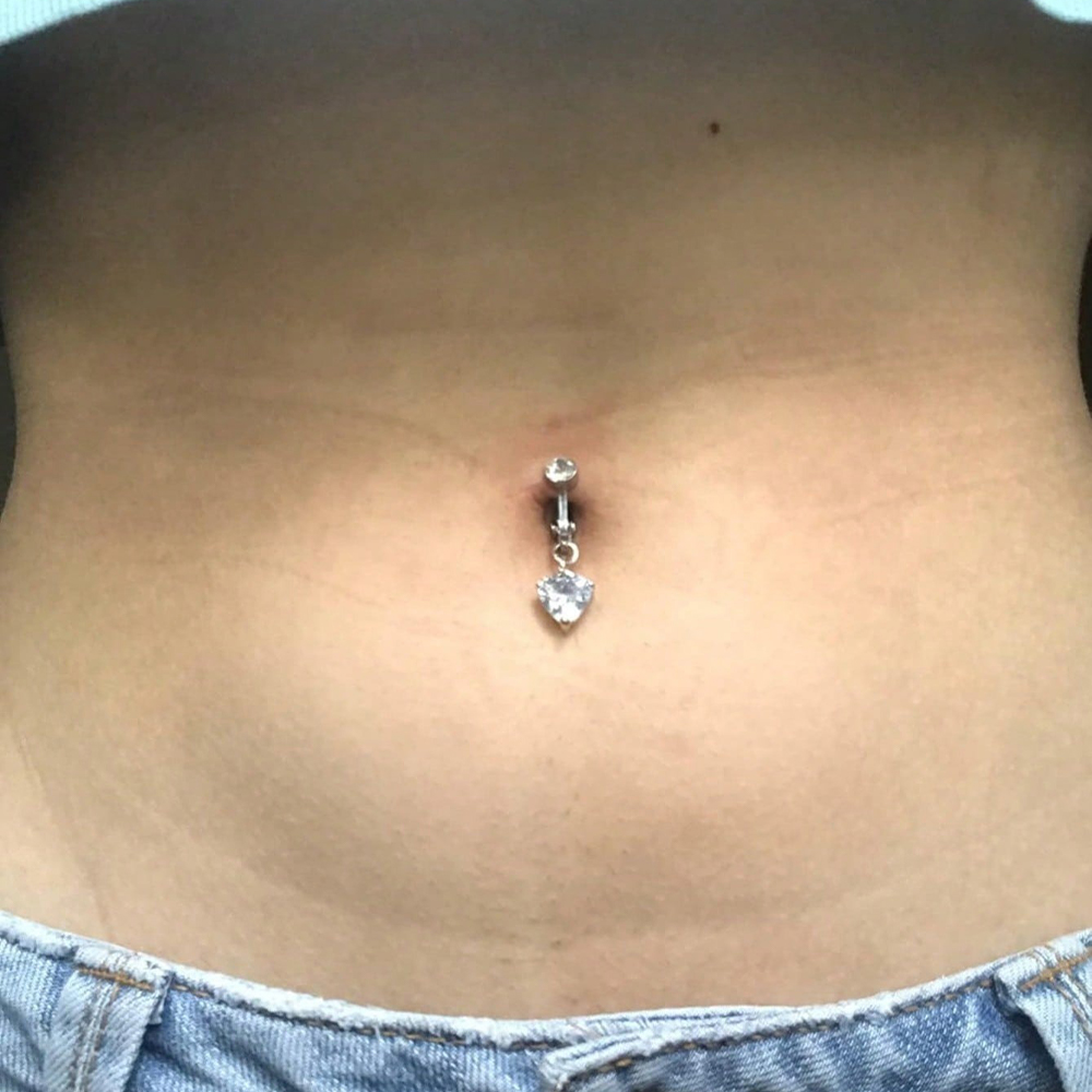 Gold Fake Belly Piercing Cubic - Body Jewelry Belly Button Rings 评论和价格