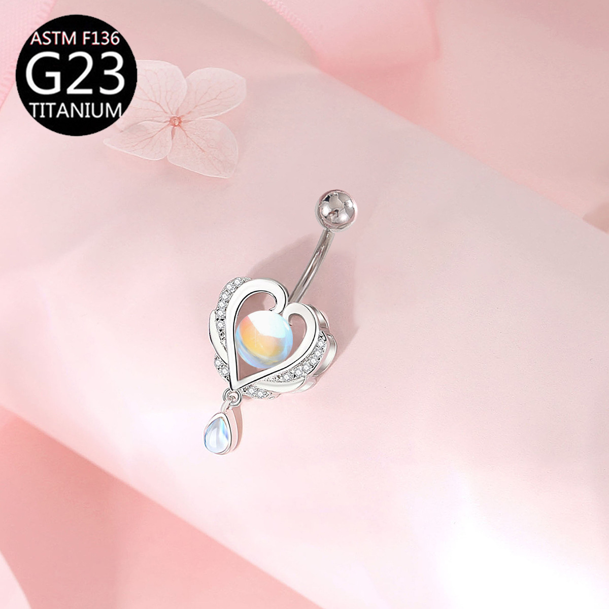 G23 Titanium Pin Belly Button  - Belly Bar Titanium 评论和价格