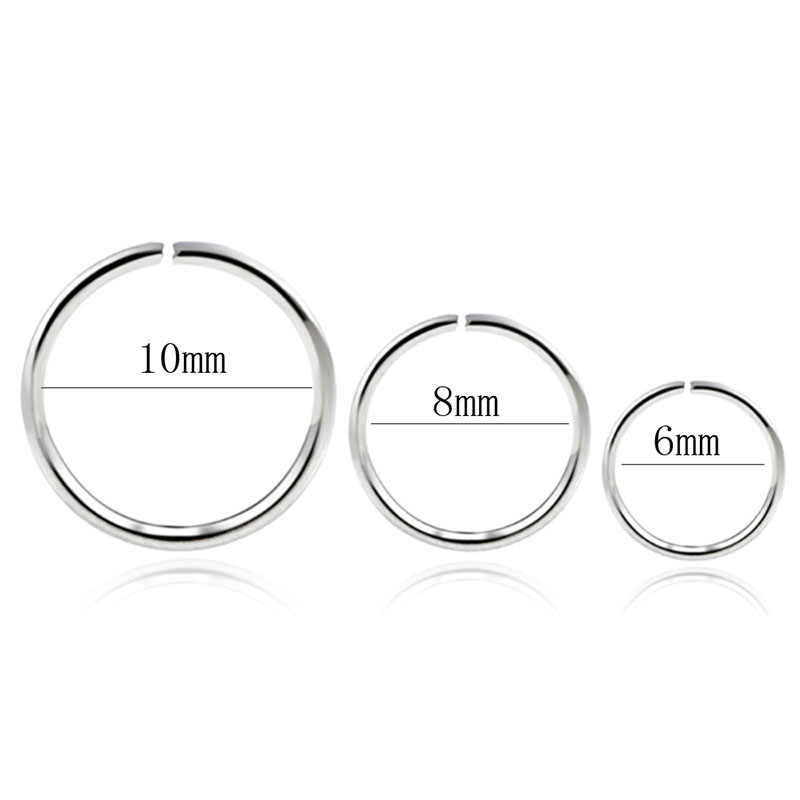 925 silver nose ring lip ring  - Helix Cartilage Ring 评论和价格