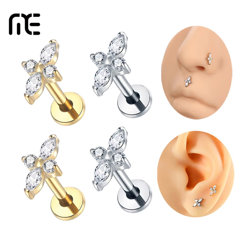 1PC G23 Titanium Labret Pierci - Helix Cartilage Ring 评论和价格
