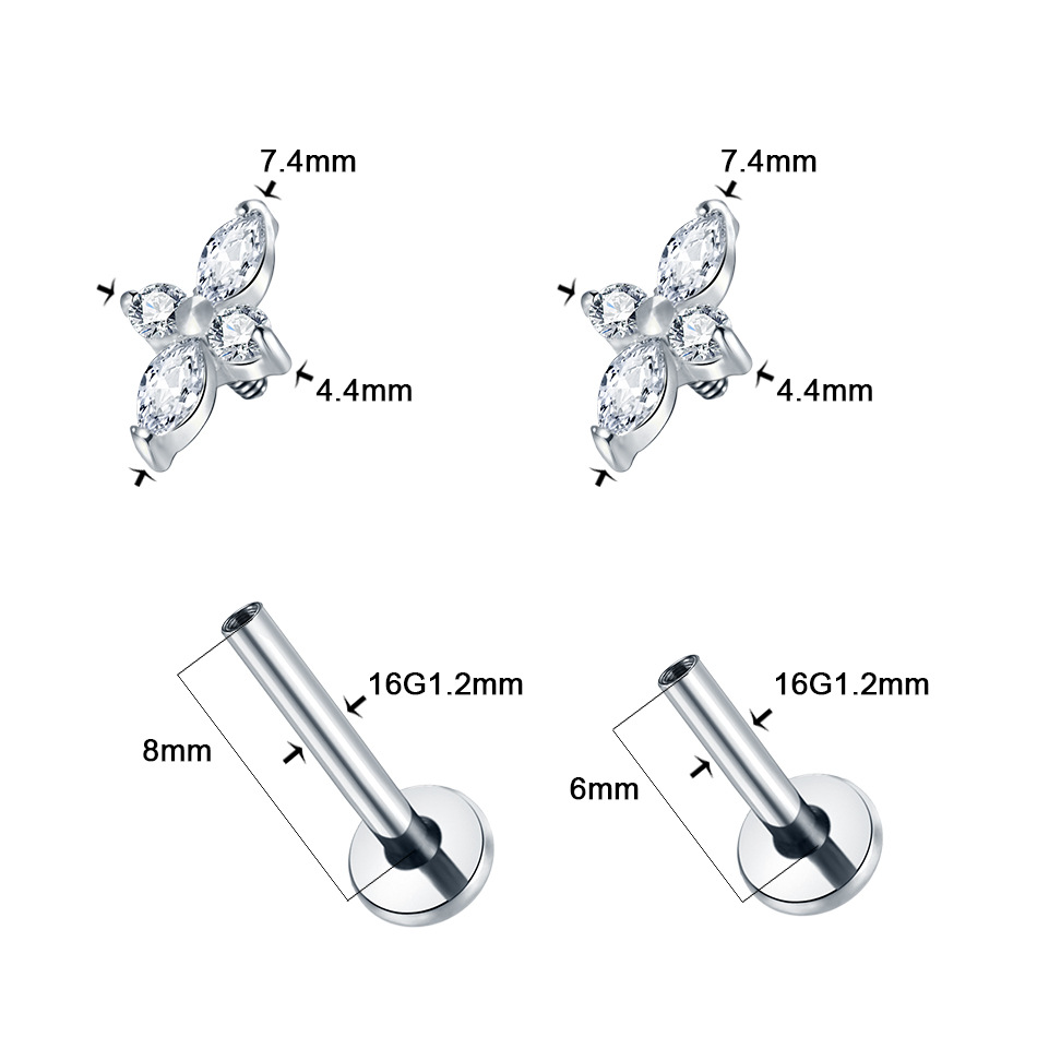 1PC G23 Titanium Labret Pierci - Helix Cartilage Ring 评论和价格