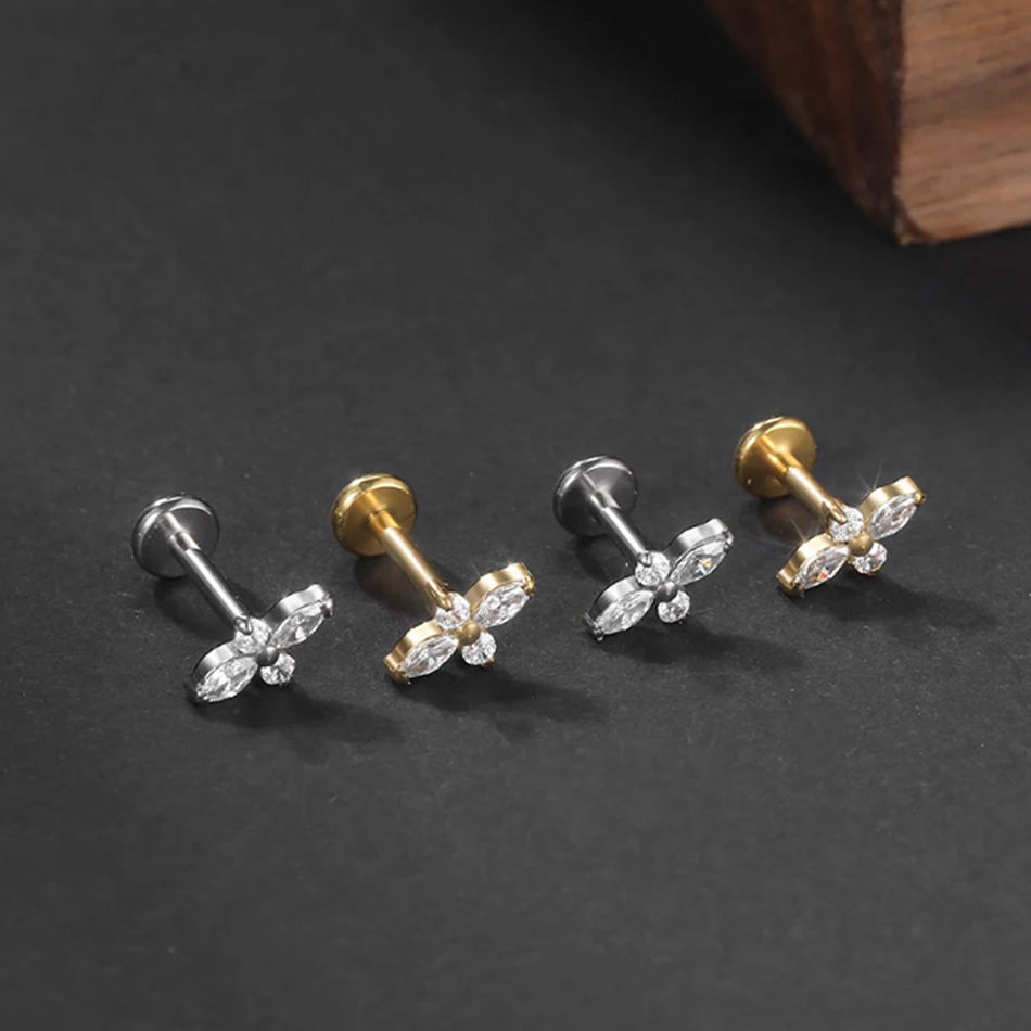 1PC G23 Titanium Labret Pierci - Helix Cartilage Ring 评论和价格
