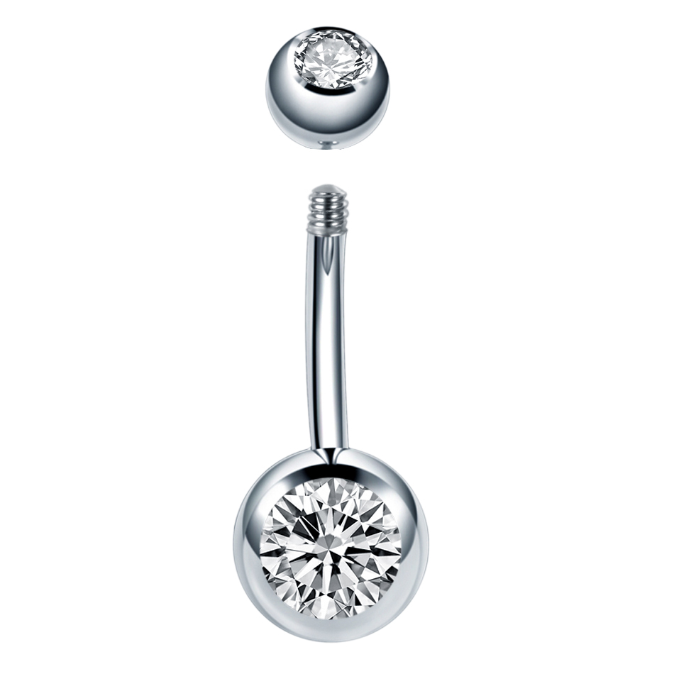 10Pcs /Lot 14G Titanium Navel  - Belly Bar Titanium 评论和价格