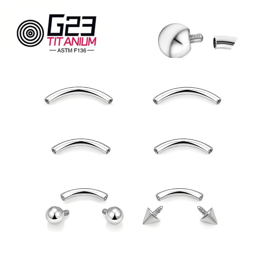 Wholesale 5/10/50pcs G23 Titan - Belly Bar Titanium 评论和价格
