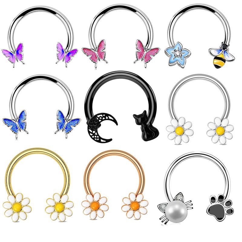 16G Septum Ring Daith Piercing - Helix Cartilage Ring 评论和价格