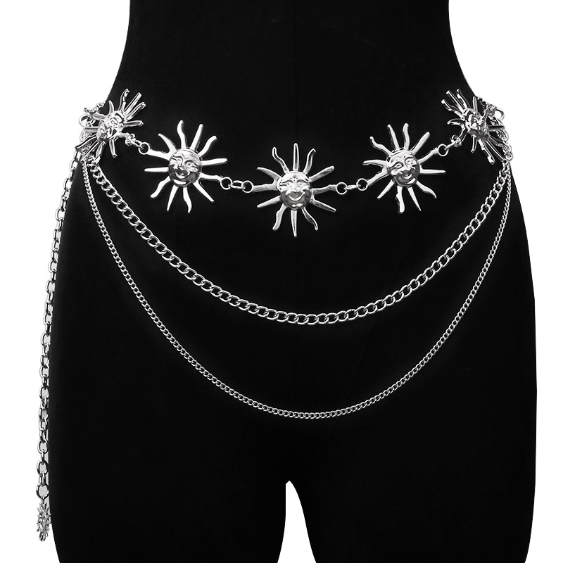 Chunky Multilayer Punk Gothic  - Body Jewelry Waist Chains 评论和价格