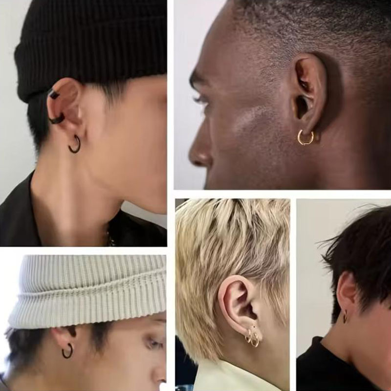 5Pcs Minimalist Unisex Cartila - Helix Cartilage Ring 评论和价格